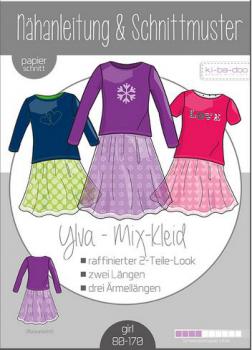 Papierschnittmuster -  Ylva Mix Kleid - Kinder - Kibadoo